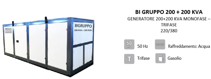 noleggio gruppo elettrogeno 20kva